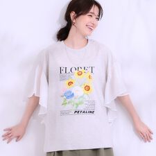 【S-LL】リメイク風 ポンチョデザインTシャツ