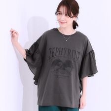 【S-LL】リメイク風 ポンチョデザインTシャツ