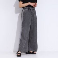 【S-LL】サイドラインがアクセント イージーデニムパンツ