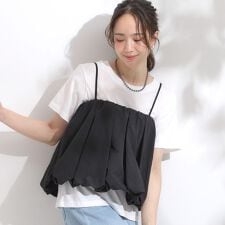 【S-LL2点セット】バルーンキャミ+Tシャツセット