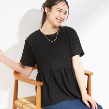 【S-LL】インせず決まる レースペプラムトップス