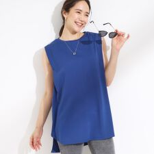 汗ジミ軽減ひんやりUV】大人のヘルシーな着こなしに タック 
