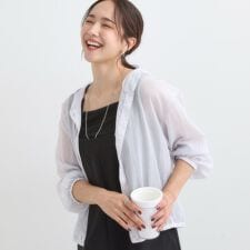 【S-LL】大人の抜け感 シアーボイルフーディパーカ