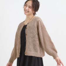 コード刺繍アソートメッシュカーディガン