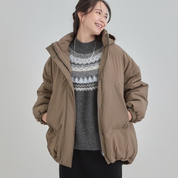 あったか撥水フード取り外し可能】中綿モンスターコート