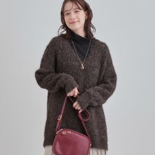 ふわふわタッチ Vネックニットチュニック