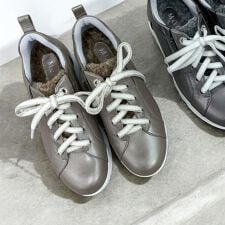 【25秋冬新作】【ボア付き】メタリックカラー 厚底スニーカー