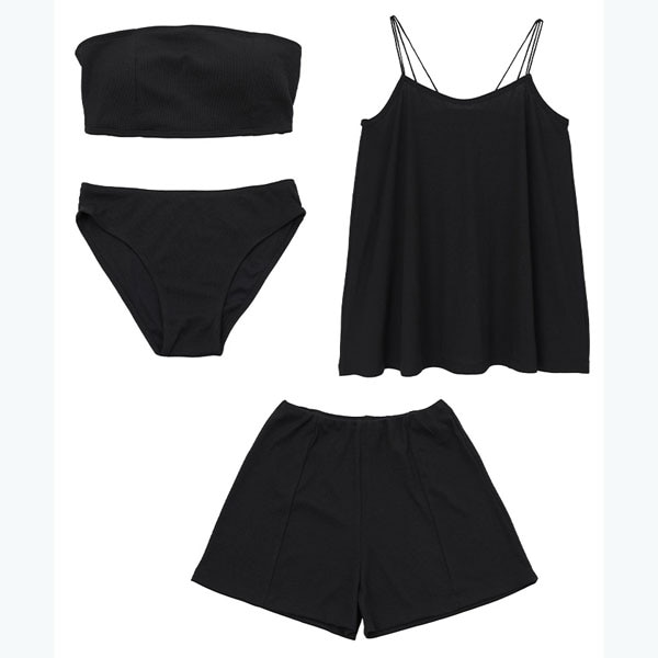 SEA DRESS】ｶｯﾌﾟ付半袖Tｼｬﾂ×ｼｮｰﾄﾊﾟﾝﾂ/ｾｯﾄ水着 | ティティベイト