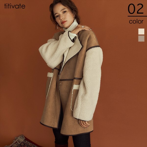 【ノーブランド】ムートンジャケット フェイクムートンカラーランチジャケット | 【公式】SPU スプ公式通販