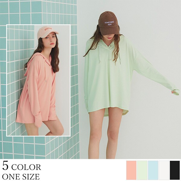 SEA DRESS ラッシュパーカー SEA DRESS ラッシュガード フロントジップアクティブパーカー