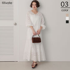前後2way長袖ｺｯﾄﾝﾚｰｽﾜﾝﾋﾟｰｽ | ティティベイト(titivate) | マルイ 