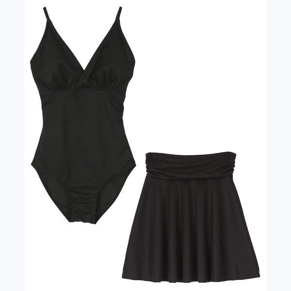 SEA DRESS】ｽｶｰﾄ付Vﾈｯｸﾜﾝﾋﾟｰｽ/水着 | ティティベイト(titivate