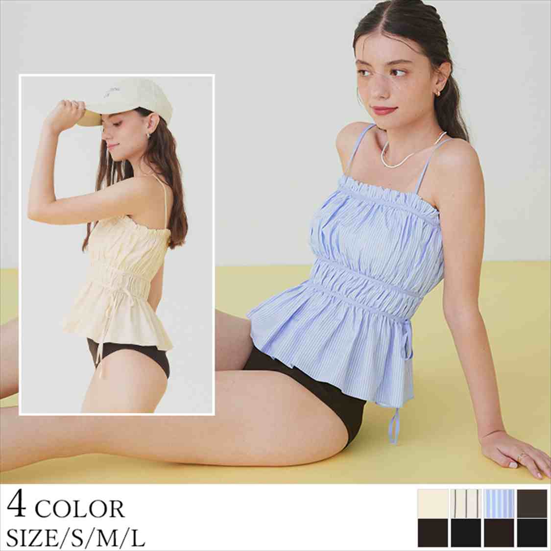 rienda リエンダ フリルショルダークロシェワイヤーカップビキニ WHT フリルショルダークロシェワイヤーカップbikini(504656549