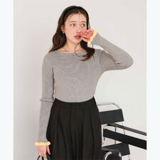 ティティベイト(titivate)のふわっとﾀｯﾁﾌﾘﾙｽﾘｰﾌﾞﾘﾌﾞﾆｯﾄ