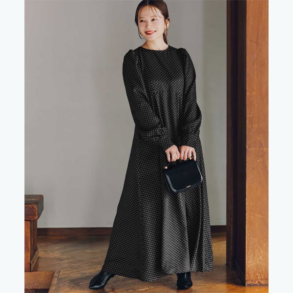 レイヤード風・きれいめ・通勤】ドッキングベアワンピース