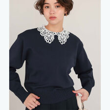 襟付きﾆｯﾄﾌﾟﾙｵｰﾊﾞｰ