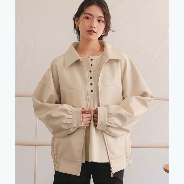 レザーライクオーバーブルゾン | アーガ(Aga) | マルイウェブチャネル