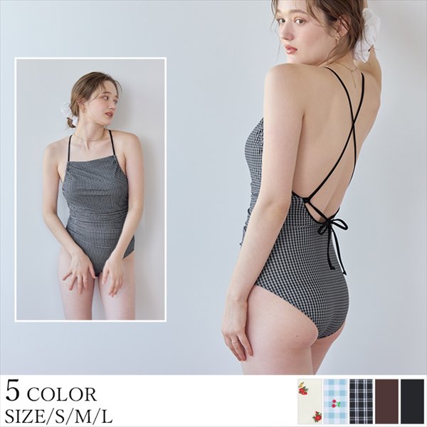 SEA DRESS】ｻｲﾄﾞｷﾞｬｻﾞｰﾊﾞｯｸｸﾛｽﾃﾞｻﾞｲﾝﾜﾝﾋﾟｰｽ/水着 | ティティベイト