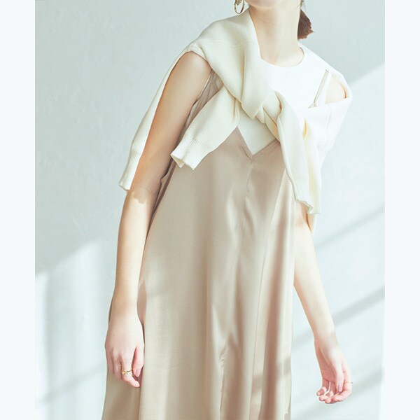 在庫限り 桃さんコラボ サテンフレアワンピースドレス プレゼント対象商品