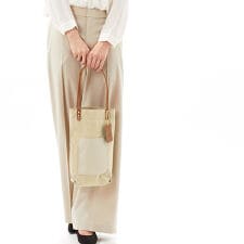 NYLON LEATHER POCKET TOTE