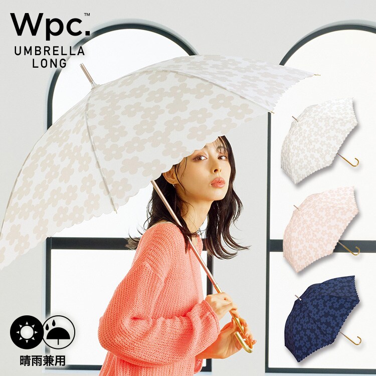Wpc.】雨傘 フラワーレース 58cm 軽くて丈夫 軽量 晴雨兼用 傘