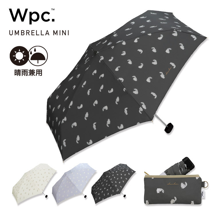 Wpc.】 雨傘 キャッツ ミニ 50cm 晴雨兼用 猫 猫柄 レディース