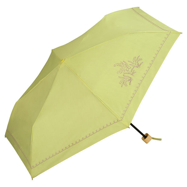 【Wpc.】日傘 T/Cすずらん刺繍ミニ 50cm UVカット 晴雨兼用 