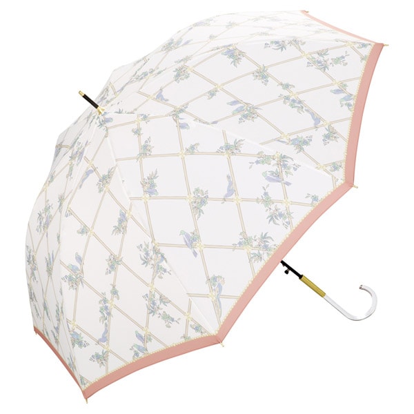 Wpc.】雨傘 バード&クロス 58cm ジャンプ傘 晴雨兼用 傘 レディース 長