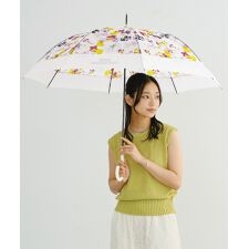 【Wpc.】ビニール傘 [plantica×Wpc.]切り継ぎフラワーアンブレラ 大きい ジャンプ傘