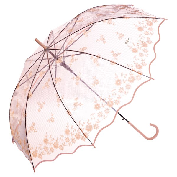 Wpc.】［ビニール傘］レース風アンブレラ 61cm 大きい ジャンプ傘