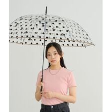 【Wpc.】ビニール傘 沖昌之×Wpc. プラスティックアンブレにゃん ドット 大きい ジャンプ傘