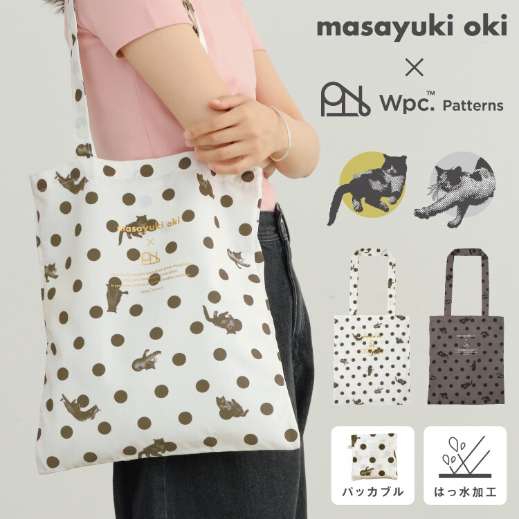 Wpc.】沖昌之×Wpc. Patterns はっ水トートバッグ 猫 ねこ バッグ