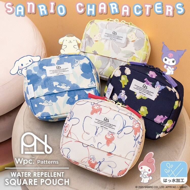 Wpc.】サンリオキャラクターズ×Wpc. Patterns はっ水スクエアポーチ