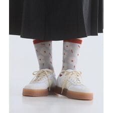 【Wpc.】Tabio×Wpc. Patterns フロートメリーフラワーロークルー 靴下 くつした