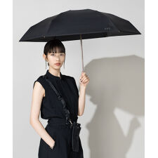 【Wpc.】日傘 UVO(ウーボ) 5段折 シャーリングストラップポシェット 完全遮光 晴雨兼用