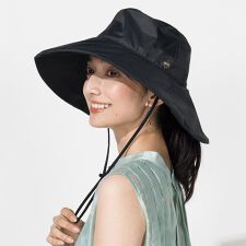 【Wpc.】帽子 UVO(ウーボ) UVつば広ハット 遮光 UVカット つば前後長め あご紐付き