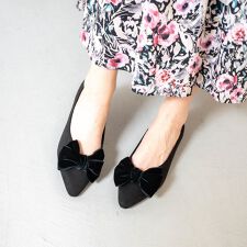 【25AW新カラー】リボンフラットパンプス(0460)