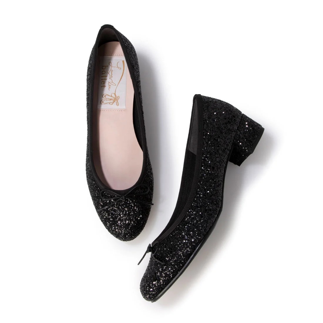 結婚式にも☆】 グリッターラウンドトゥバレエシューズ(B5601A