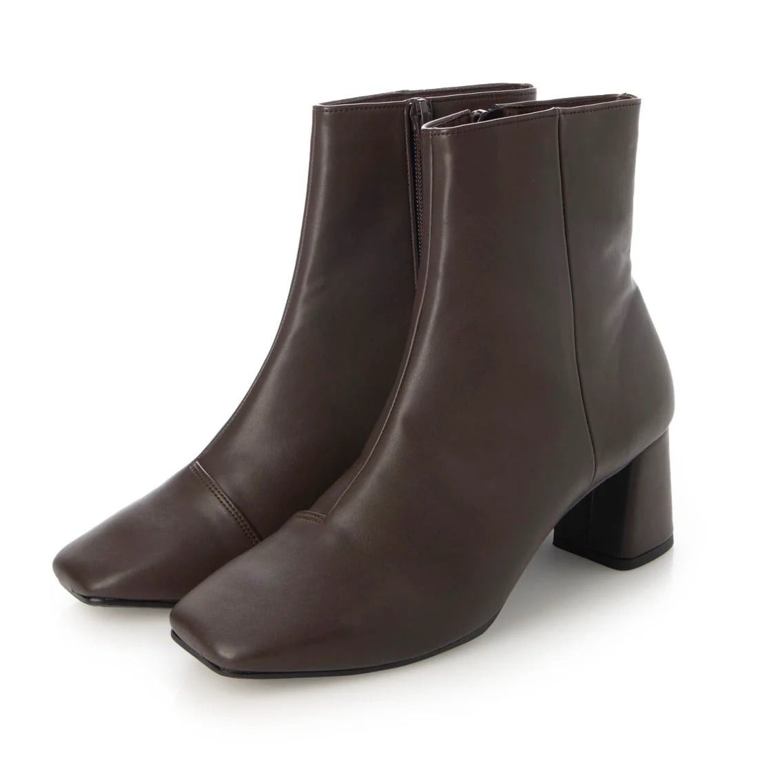 ヒナディグリーン　サイドジップ　スクエアトゥー　アンクルブーツ　24.5 美品 楽天市場】オトナ サイドジップ スクエアトゥ アンクルブーツ