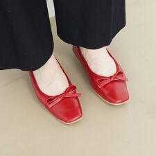 【レイン対応】スクウェアトゥバレエシューズ(RB7003A)