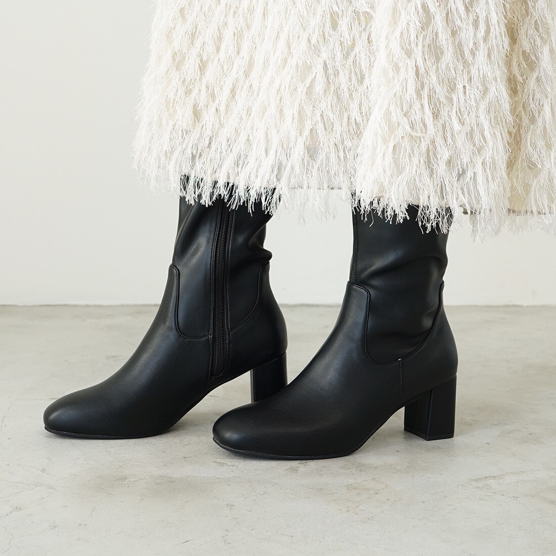 25秋冬新色】5cmインヒールロングブーツ(S149) | ラウナレア(Launa lea