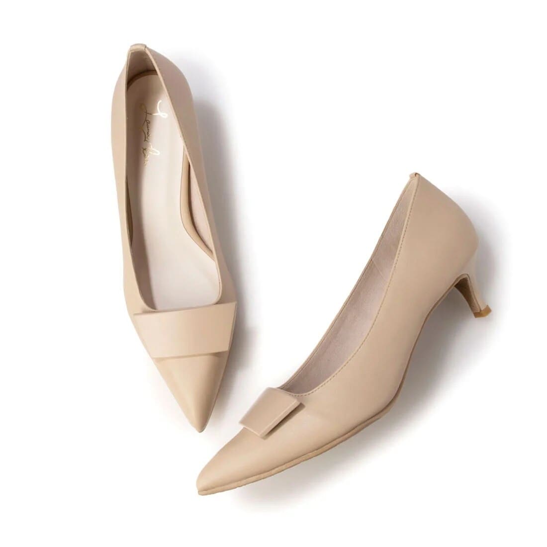 25秋冬新色】スクエアバックルフラットパンプス(0576) | ラウナレア