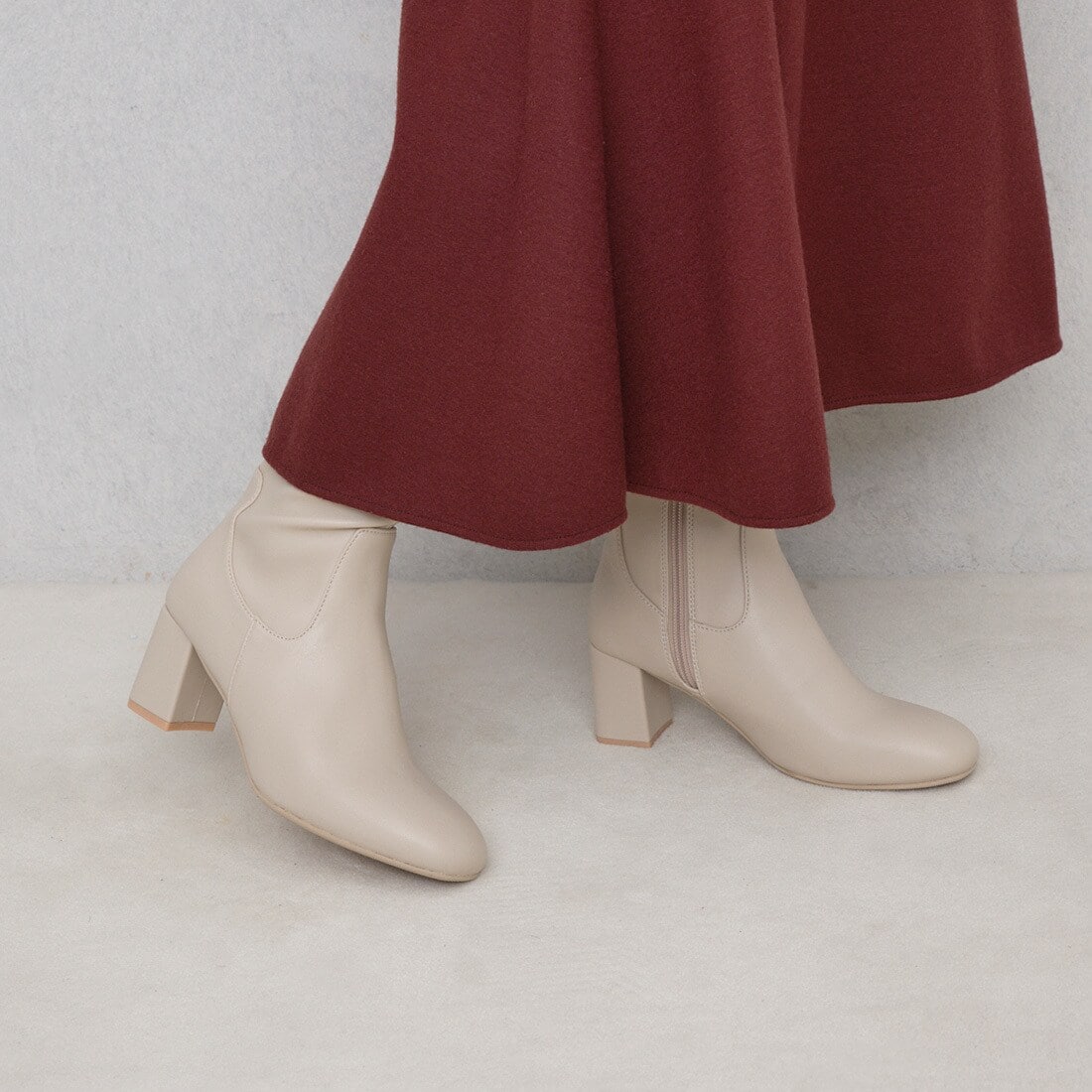 25秋冬】ニットソックス厚底ブーツ(S159) | ラウナレア(Launa lea