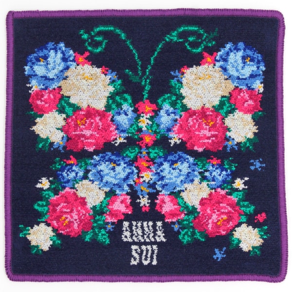 アナスイ  キティ　シェニール織り　タオルハンカチ ANNA SUI × HELLO KITTY シェニール織 タオルハンカチ