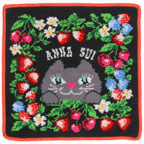 アナスイ  キティ　シェニール織り　タオルハンカチ 楽天市場】ANNA SUI × HELLO KITTY シェニール織 タオルハンカチ