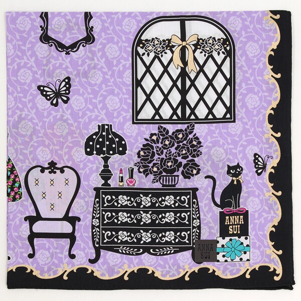 [�}���C]�y50×50cm�z�v�����g�n���J�` �i���f�B�[�X�j�iANNA SUI�j/�A�i �X�C�iANNA SUI�j �p�[�v��