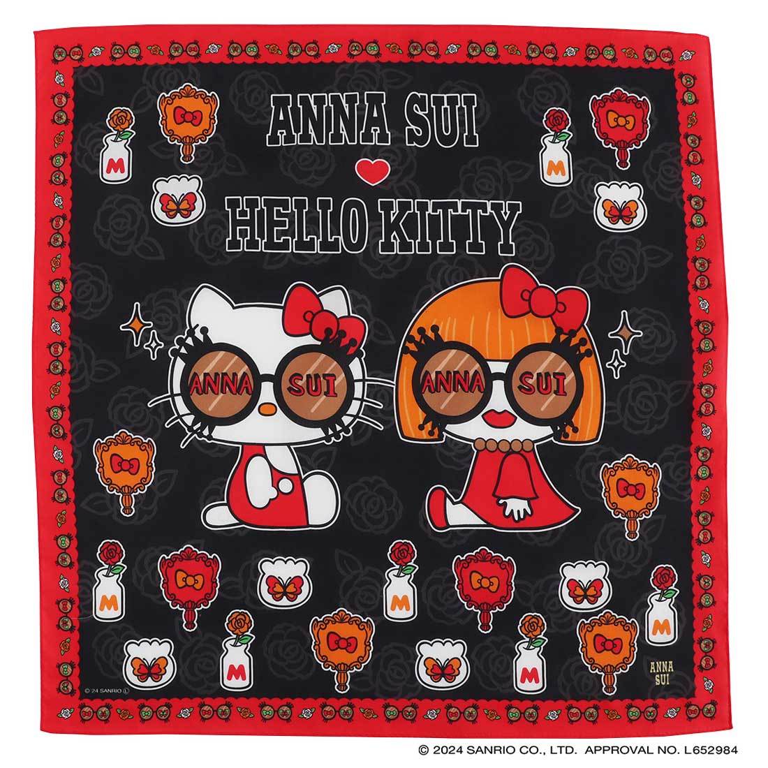 美少女戦士セーラームーン×ANNA SUI プリントハンカチ(ローズ柄