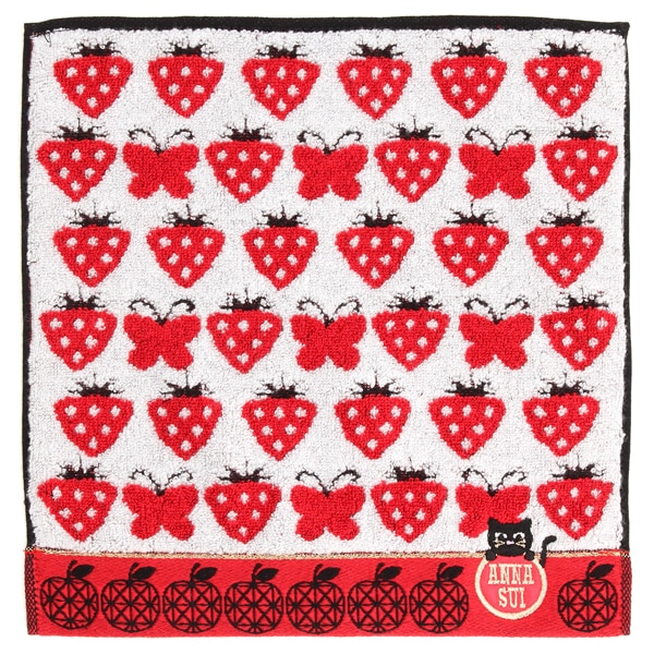 ANNA SUI × HELLO KITTY シェニール織 タオルハンカチ