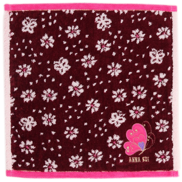 アナスイ  キティ　シェニール織り　タオルハンカチ Amazon｜[ブルーミング] アナスイ × ハローキティ HELLO KITTY