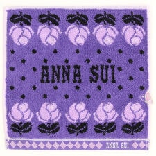 アナスイ　タオルハンカチ　はみ出しバタフライ刺繍　【ANNA SUI】